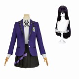 Mobile Suit Gundam (2025) Nyaan Women Purple School Uniform Skirt Cosplay Costume Halloween Carnival Outfit