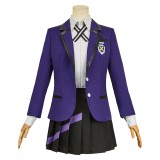 Mobile Suit Gundam (2025) Nyaan Women Purple School Uniform Skirt Cosplay Costume Halloween Carnival Outfit