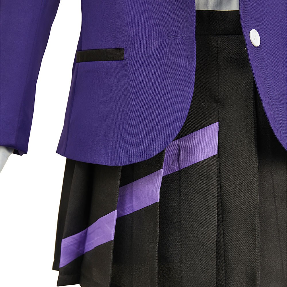 Mobile Suit Gundam (2025) Nyaan Women Purple School Uniform Skirt Cosplay Costume Halloween Carnival Outfit