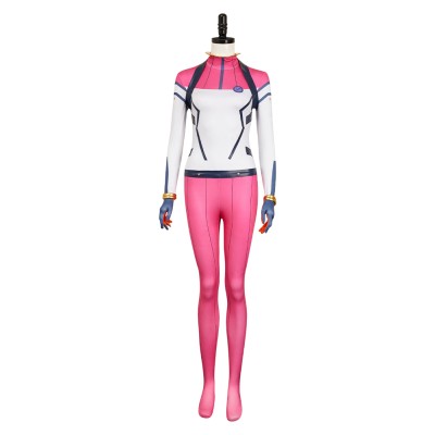 Mobile Suit Gundam (2025) Amate Yuzuriha Costume de Cosplay en Jumpsuit Rose pour Halloween et Carnaval