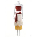 Moana Moana Women Red Tribal Cosplay Costume Halloween Carnival Outfit