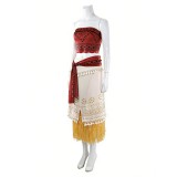 Moana Moana Women Red Tribal Cosplay Costume Halloween Carnival Outfit