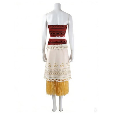 Moana Moana Women Red Tribal Cosplay Costume Halloween Carnival Outfit