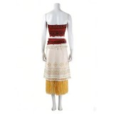 Moana Moana Women Red Tribal Cosplay Costume Halloween Carnival Outfit