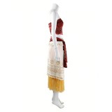 Moana Moana Women Red Tribal Cosplay Costume Halloween Carnival Outfit