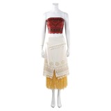 Moana Moana Women Red Tribal Cosplay Costume Halloween Carnival Outfit