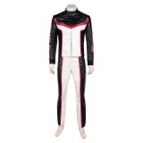 Mister Terrific Ensemble de Manteau en Cuir pour Hommes et Pantalons Costume de Fête Cosplay Halloween Carnaval