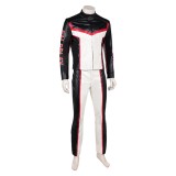 Mister Terrific Ensemble de Manteau en Cuir pour Hommes et Pantalons Costume de Fête Cosplay Halloween Carnaval