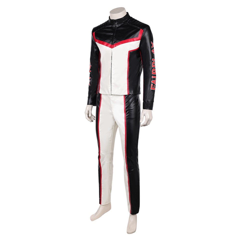 Mister Terrific Ensemble de Manteau en Cuir pour Hommes et Pantalons Costume de Fête Cosplay Halloween Carnaval