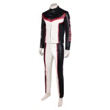 Mister Terrific Ensemble de Manteau en Cuir pour Hommes et Pantalons Costume de Fête Cosplay Halloween Carnaval