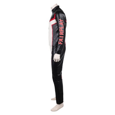 Mister Terrific Ensemble de Manteau en Cuir pour Hommes et Pantalons Costume de Fête Cosplay Halloween Carnaval