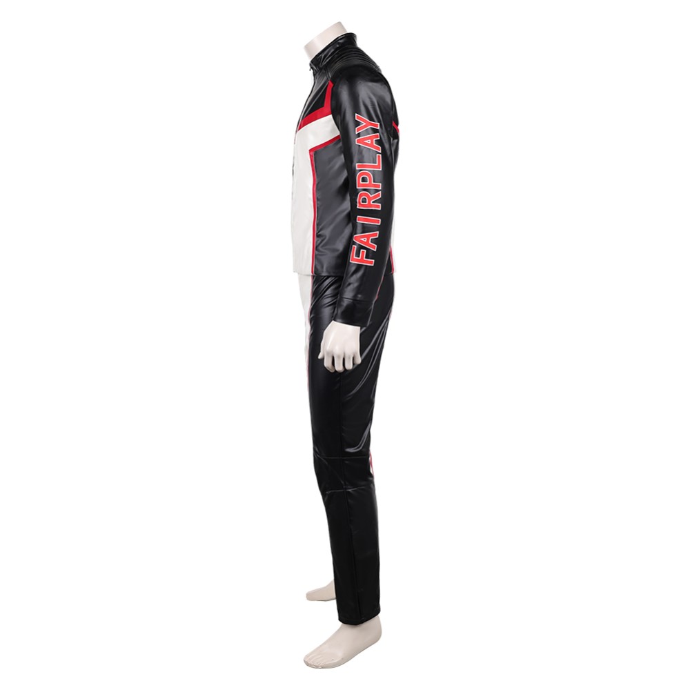 Mister Terrific Ensemble de Manteau en Cuir pour Hommes et Pantalons Costume de Fête Cosplay Halloween Carnaval