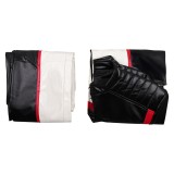 Mister Terrific Ensemble de Manteau en Cuir pour Hommes et Pantalons Costume de Fête Cosplay Halloween Carnaval