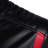 Mister Terrific Ensemble de Manteau en Cuir pour Hommes et Pantalons Costume de Fête Cosplay Halloween Carnaval