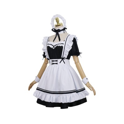 Robe de Lolita Maid Miracle Nikki Costume Cosplay Tenue de Carnaval d'Halloween