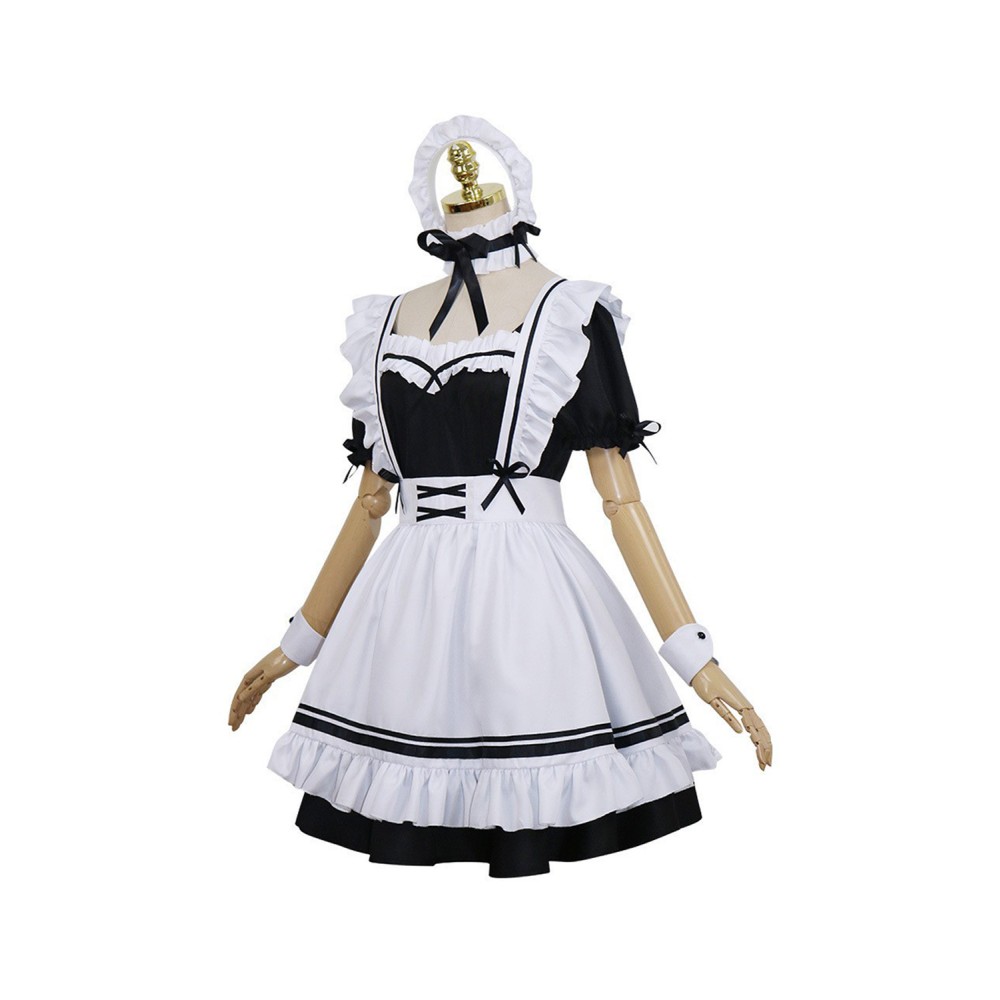 Robe de Lolita Maid Miracle Nikki Costume Cosplay Tenue de Carnaval d'Halloween