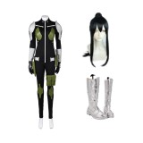 Mina Ashiro Kikoru Shinomiya Femme Noir Combinaison Ensemble Costume Cosplay Halloween Carnaval Tenue
