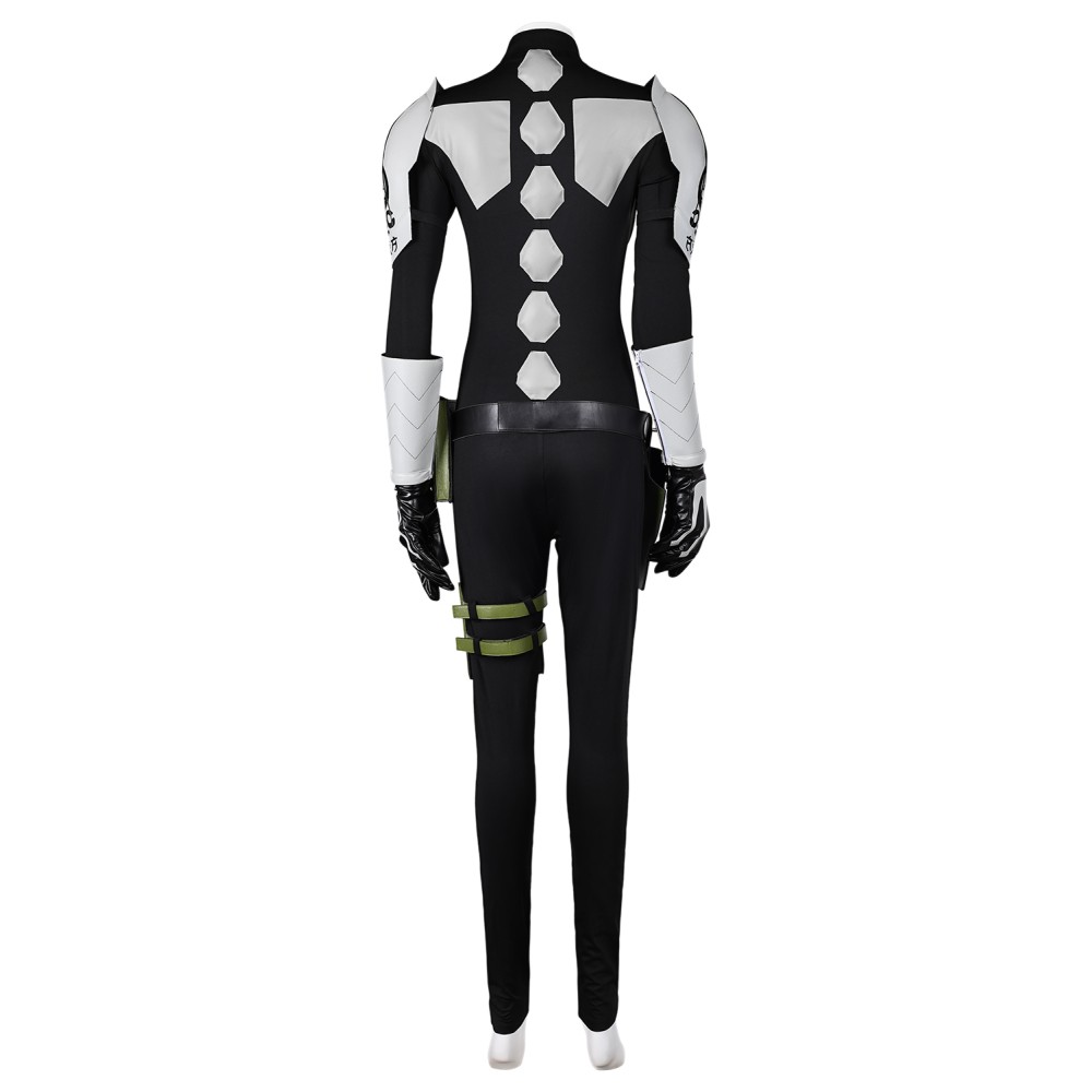 Mina Ashiro Kikoru Shinomiya Femme Noir Combinaison Ensemble Costume Cosplay Halloween Carnaval Tenue