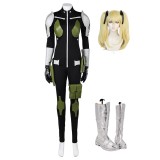 Mina Ashiro Kikoru Shinomiya Femme Noir Combinaison Ensemble Costume Cosplay Halloween Carnaval Tenue