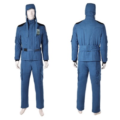 Mickey17 (2025) Mickey Blue Uniform Cosplay Costume Halloween Carnival Outfit