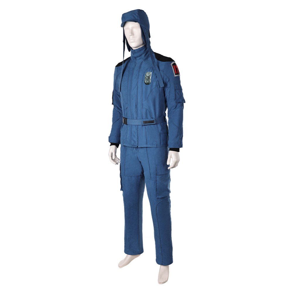 Mickey17 (2025) Mickey Blue Uniform Cosplay Costume Halloween Carnival Outfit
