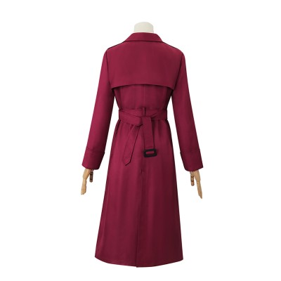 Metallic Rouge Rouge Redstar Burgundy Uniform Suit Cosplay Costume Halloween Carnival Outfit