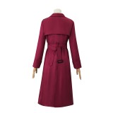 Metallic Rouge Rouge Redstar Burgundy Uniform Suit Cosplay Costume Halloween Carnival Outfit