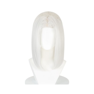 Mei Mei White Ponytail Wig Heat Resistant Synthetic Hair Party Props Cosplay Costume Halloween Carnival