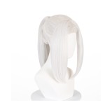 Mei Mei White Ponytail Wig Heat Resistant Synthetic Hair Party Props Cosplay Costume Halloween Carnival