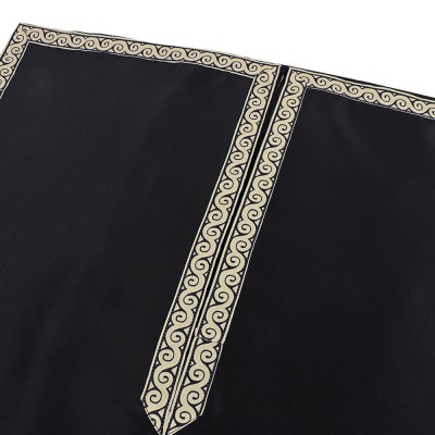 Tunique noire de style viking de la Renaissance médiévale pour chevalier, pirate, mercenaire, guerrier, costume de cosplay pour Halloween et carnaval