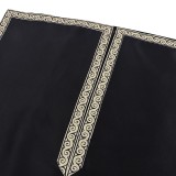 Tunique noire de style viking de la Renaissance médiévale pour chevalier, pirate, mercenaire, guerrier, costume de cosplay pour Halloween et carnaval