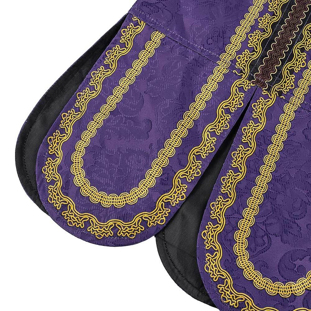 Costume de cosplay médiéval Renaissance Tudor Noble Prince Henry Purple pour Halloween et carnaval