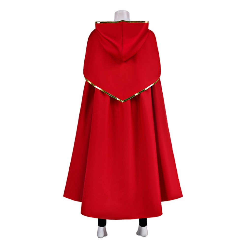 Costume de cosplay de prêtre et de nonne en robe rouge de style Renaissance médiévale pour Halloween et carnaval