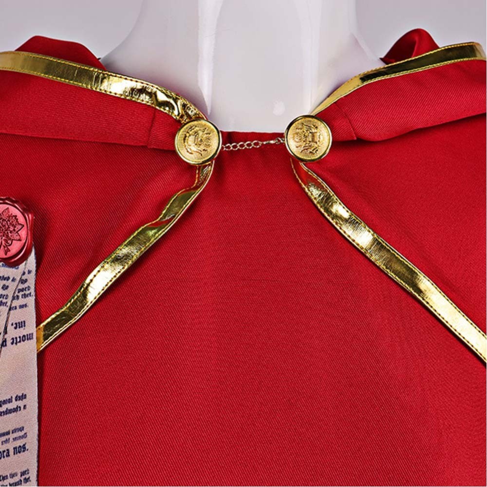 Costume de cosplay de prêtre et de nonne en robe rouge de style Renaissance médiévale pour Halloween et carnaval