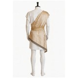 Costume de cosplay de soldat romain de la Renaissance médiévale jaune pour Halloween et carnaval