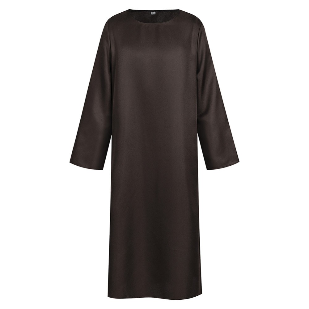 Medieval Renaissance Priest Black Robe Cosplay Costume Halloween Carnival Outfit