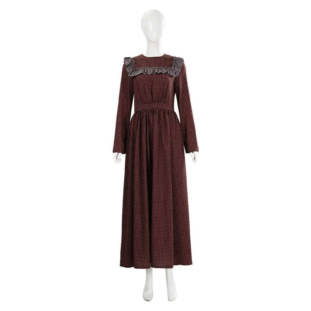 Robe de servante de campagne brune de la colonie de prairie de la Renaissance médiévale, costume de cosplay pour Halloween et carnaval
