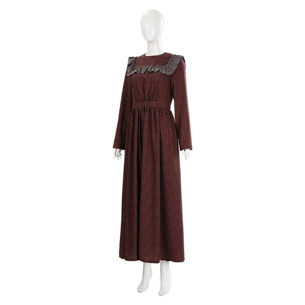 Robe de servante de campagne brune de la colonie de prairie de la Renaissance médiévale, costume de cosplay pour Halloween et carnaval