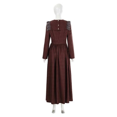 Robe de servante de campagne brune de la colonie de prairie de la Renaissance médiévale, costume de cosplay pour Halloween et carnaval