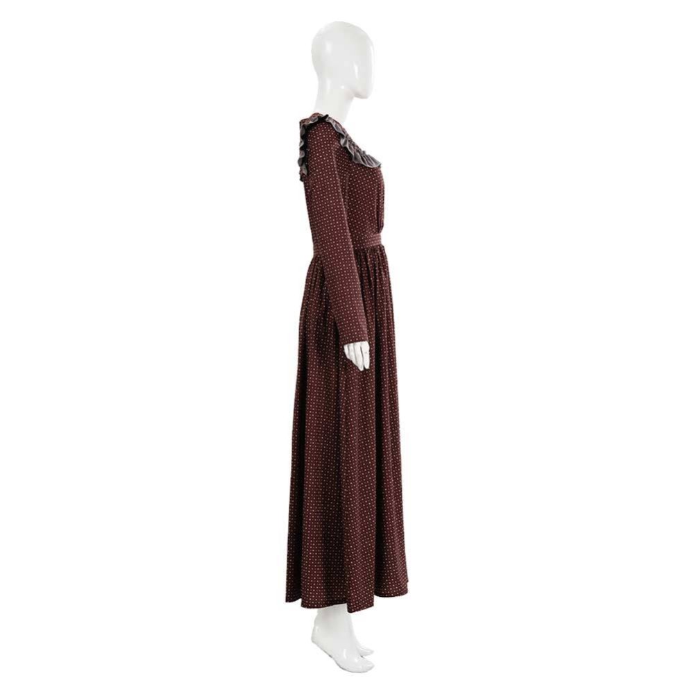 Robe de servante de campagne brune de la colonie de prairie de la Renaissance médiévale, costume de cosplay pour Halloween et carnaval
