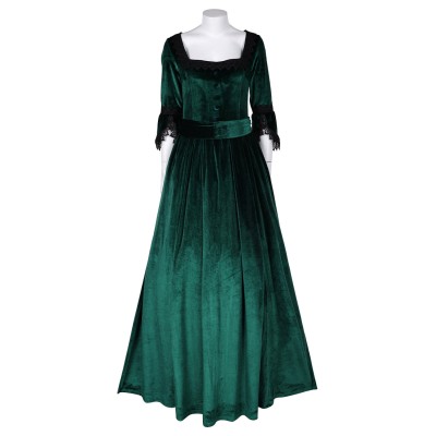 Medieval Clothing Gothic Formal Women Dress With Belt Suit &nbsp; Cosplay Costume Halloween Carnival Outfit