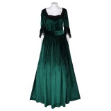 Medieval Clothing Gothic Formal Women Dress With Belt Suit &nbsp; Cosplay Costume Halloween Carnival Outfit
