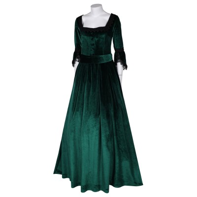 Medieval Clothing Gothic Formal Women Dress With Belt Suit &nbsp; Cosplay Costume Halloween Carnival Outfit