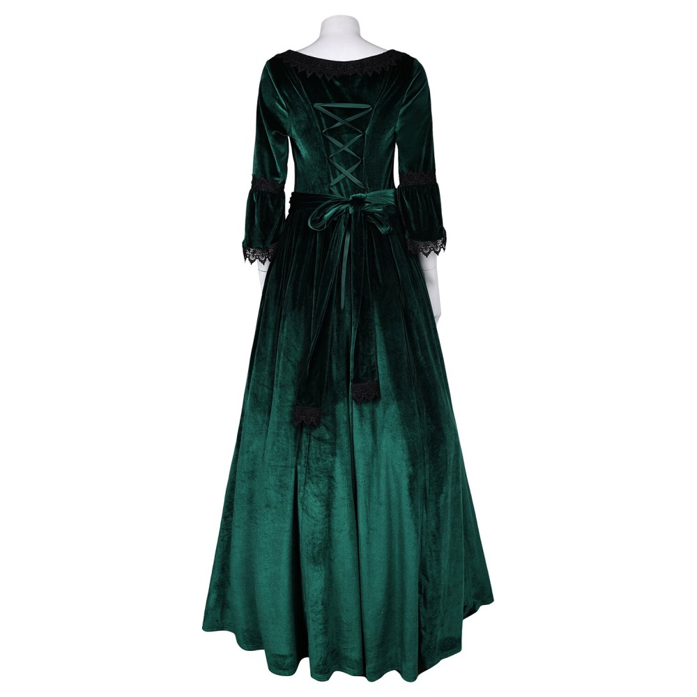 Medieval Clothing Gothic Formal Women Dress With Belt Suit &nbsp; Cosplay Costume Halloween Carnival Outfit