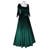 Medieval Clothing Gothic Formal Women Dress With Belt Suit &nbsp; Cosplay Costume Halloween Carnival Outfit