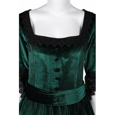 Medieval Clothing Gothic Formal Women Dress With Belt Suit &nbsp; Cosplay Costume Halloween Carnival Outfit