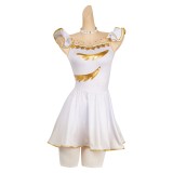 Robe blanche de cosplay pour femmes Medalist Yuitsuka Inori, costume pour Halloween et carnaval