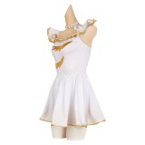 Robe blanche de cosplay pour femmes Medalist Yuitsuka Inori, costume pour Halloween et carnaval