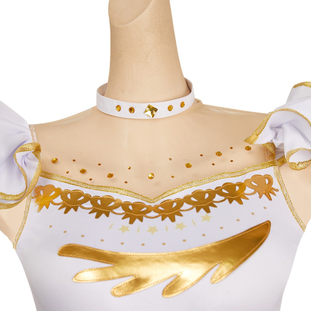 Robe blanche de cosplay pour femmes Medalist Yuitsuka Inori, costume pour Halloween et carnaval