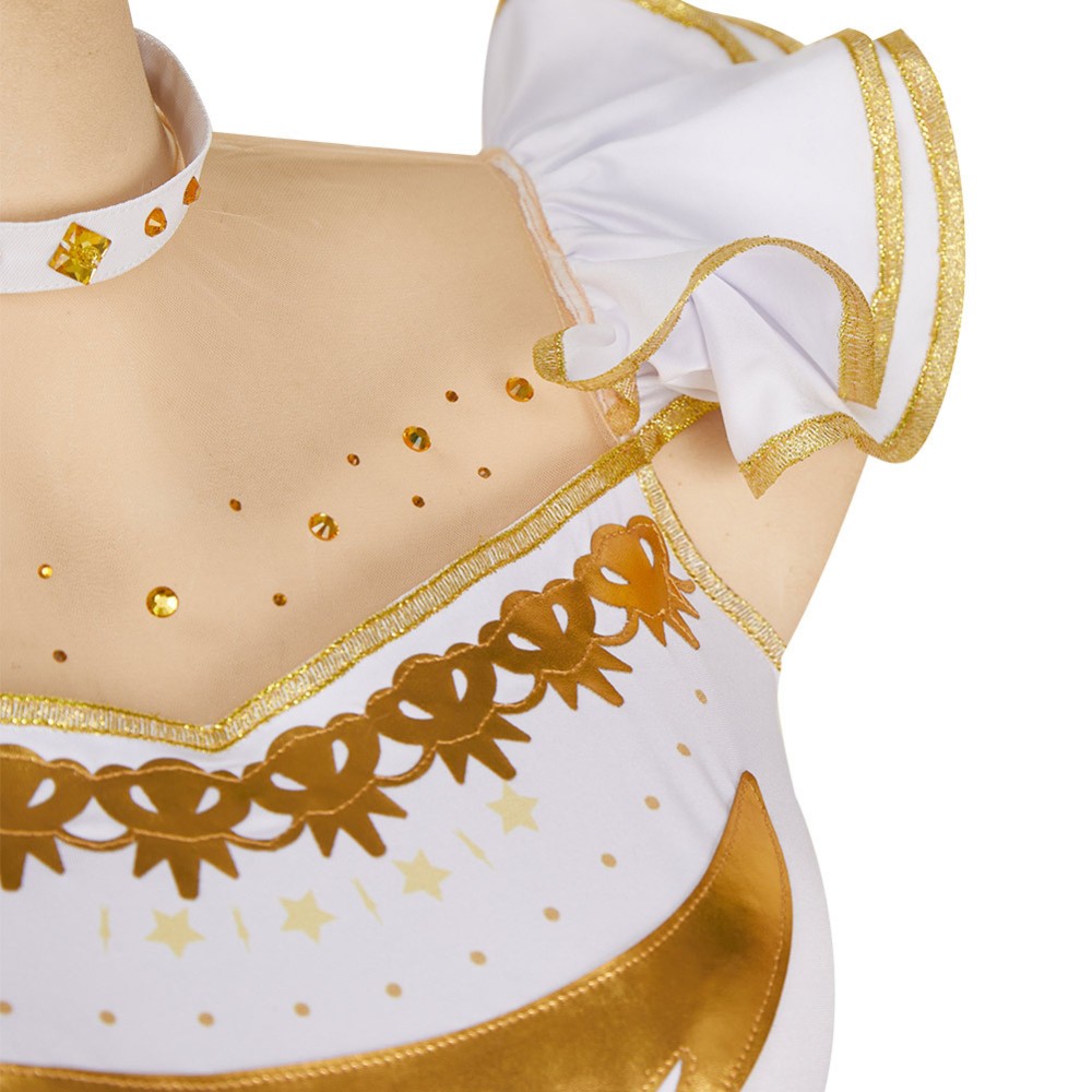 Robe blanche de cosplay pour femmes Medalist Yuitsuka Inori, costume pour Halloween et carnaval